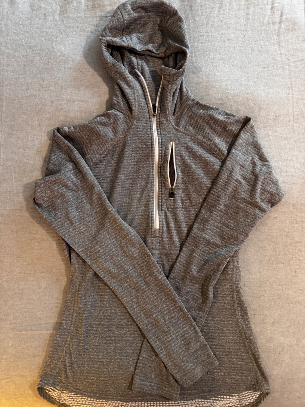 Patagonia Gray Quarter-Zip Ribbed Sweater